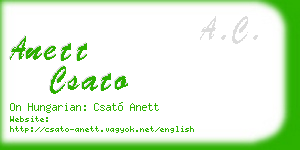 anett csato business card